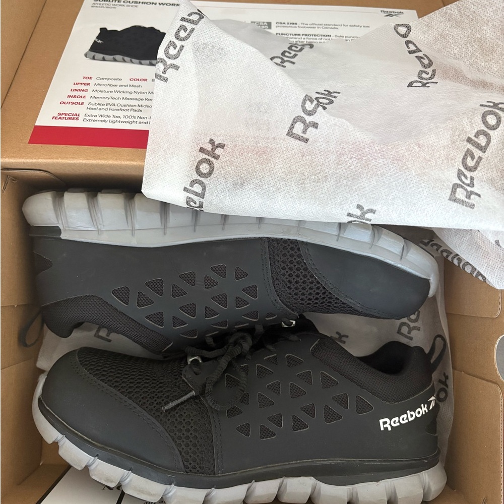 Reebok Men's Black and Gray Athletic Shoes